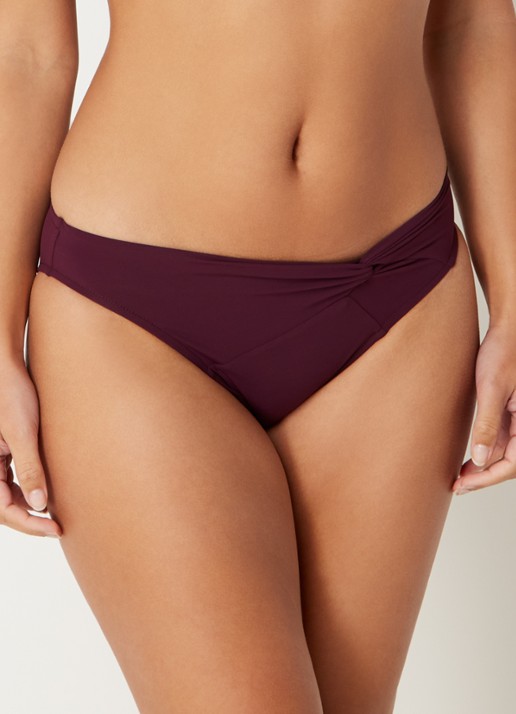 JETS Australia Jetset bikinislip met geknoopt detail - detail 4 aubergine