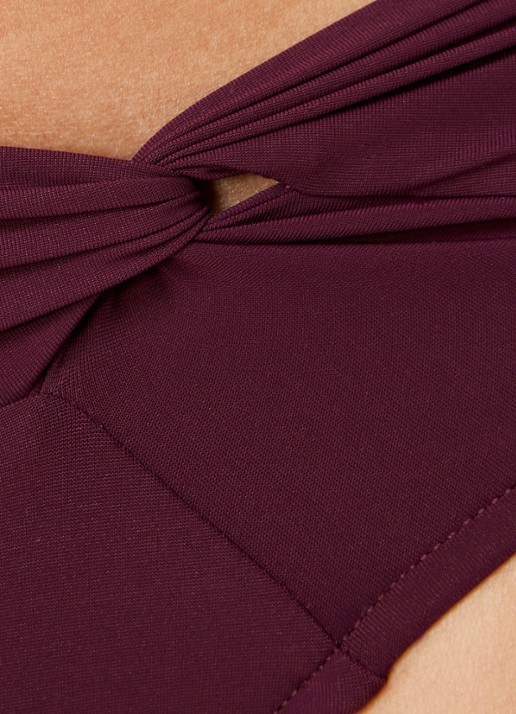 JETS Australia Jetset bikinislip met geknoopt detail - detail 5 aubergine