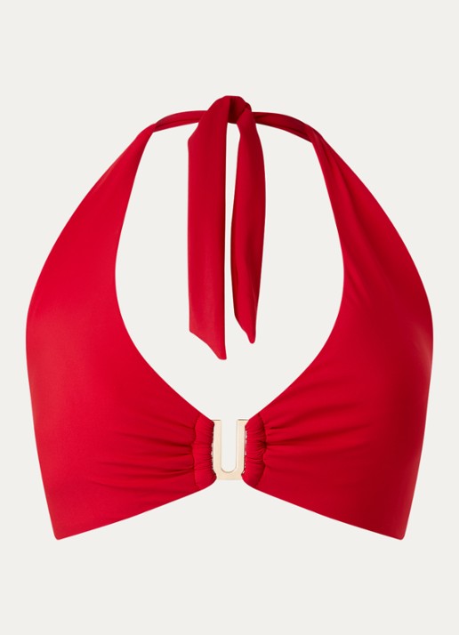 JETS Australia Jetset halter bikinitop met uitneembare vulling - voorkant 2 rood