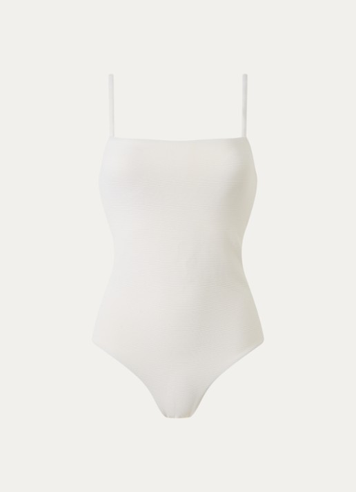 JETS Australia Versa Rib badpak met uitneembare vulling - voorkant ivoor