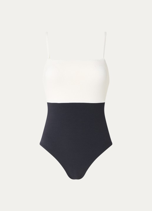 JETS Australia Versa Rib badpak met uitneembare vulling - voorkant zwart