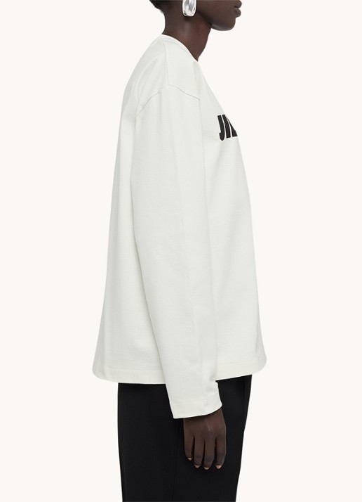 Jil Sander Longsleeve met logo - detail 5 wit