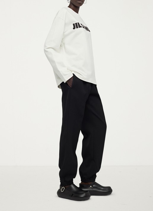 Jil Sander Longsleeve met logo - detail 6 wit