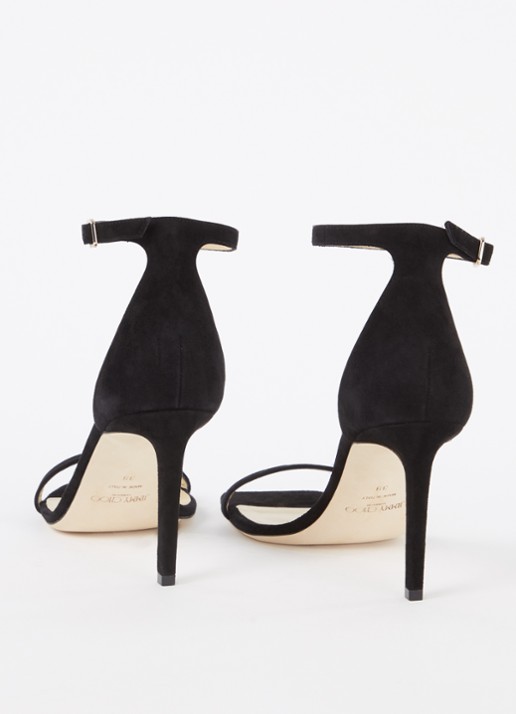 Jimmy Choo Alva sandalette van suède - detail 2 zwart