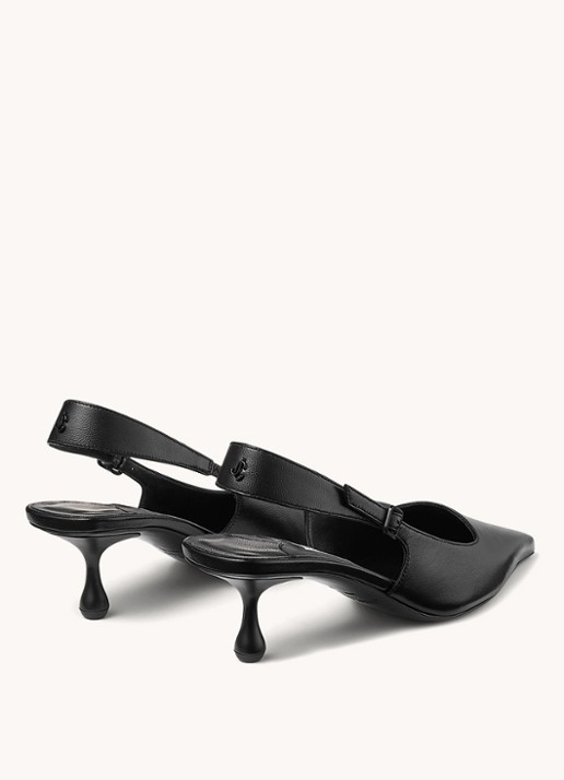 Jimmy Choo Amel 50 slingback van lamsleer - detail 2 zwart