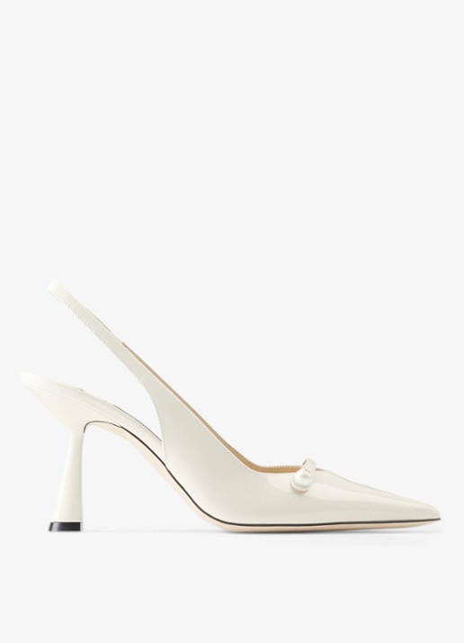 Jimmy Choo Amita 85 slingback van lakleer