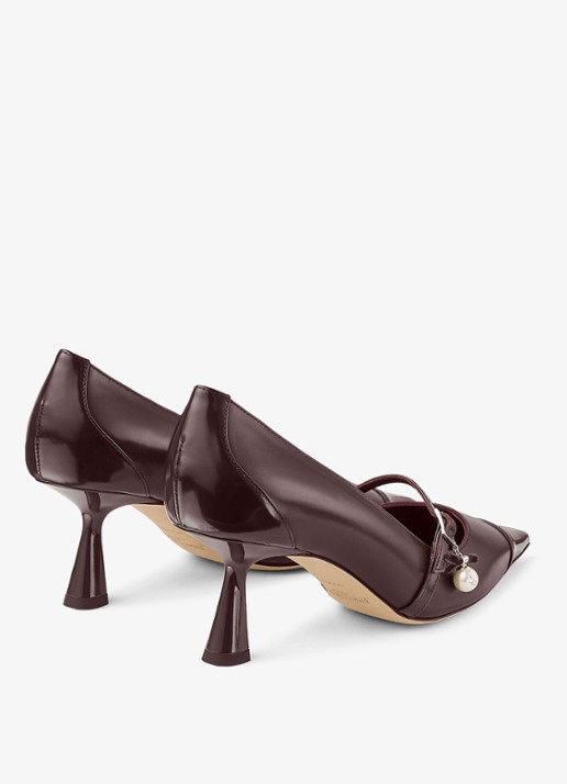 Jimmy Choo Aren 65 pump van kalfsleer - achterkant 5 bordeauxrood