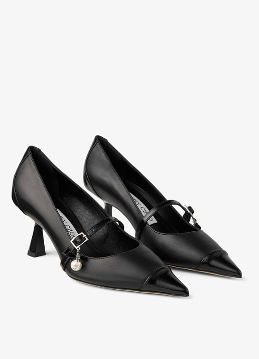 Jimmy Choo Aren 65 pump van kalfsleer - voorkant 2 zwart
