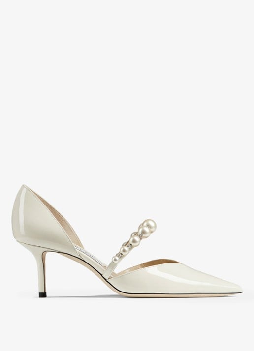 Jimmy Choo Aurelie 65 pump van lakleer met imitatieparels