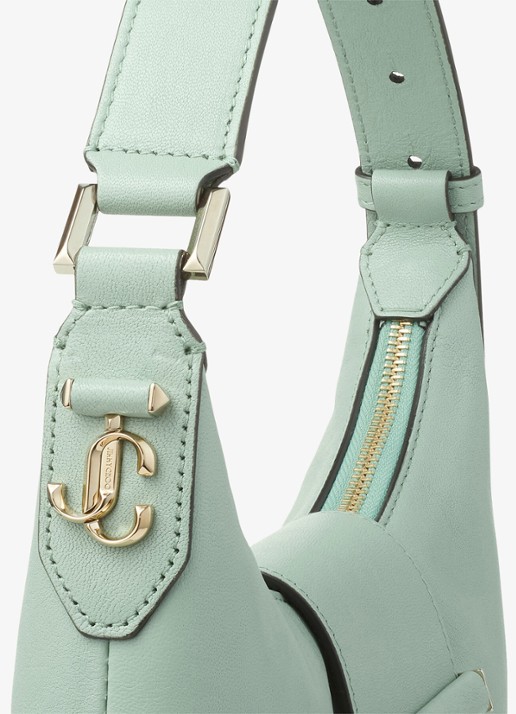 Jimmy Choo Bar Hobo/S schoudertas van lamsleer - detail 2 groen