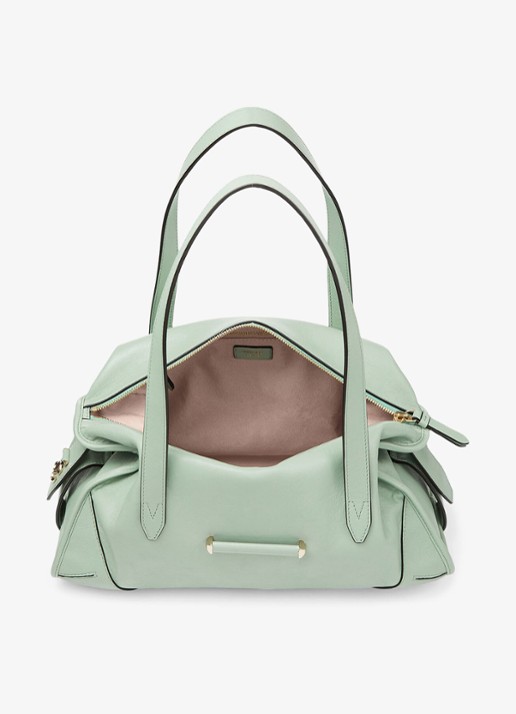 Jimmy Choo Bar Holdall Medium schoudertas van lamsleer - detail 2 groen