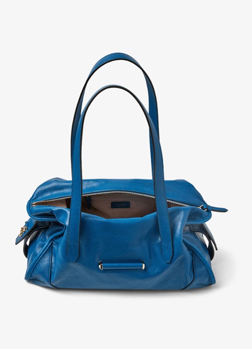 Jimmy Choo Bar Holdall Medium schoudertas van lamsleer - detail 3 blauw