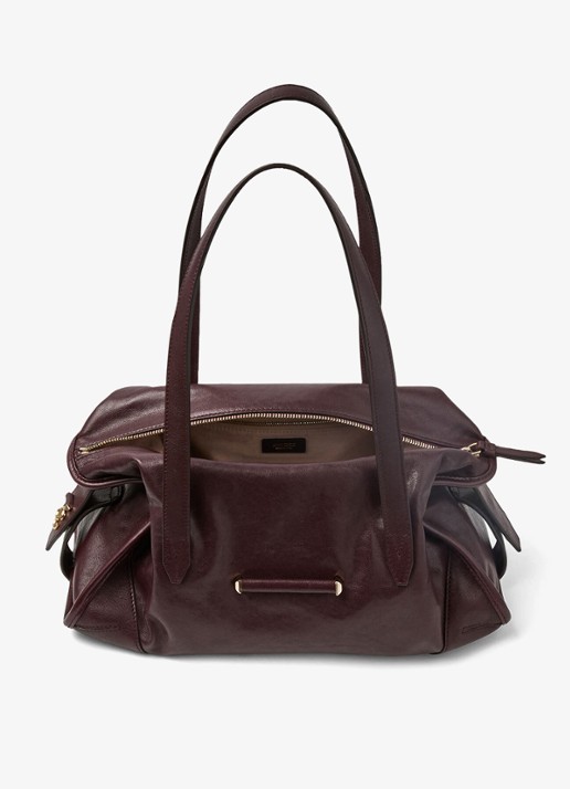 Jimmy Choo Bar Holdall Medium schoudertas van lamsleer - detail donkerrood
