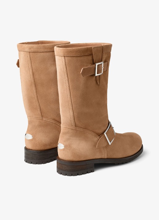 Jimmy Choo Biker boot van kalfssuède - achterkant 4 bruin