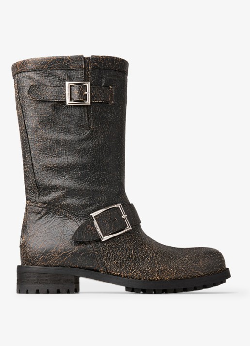 Jimmy Choo Biker Mid biker boot van schapenleer