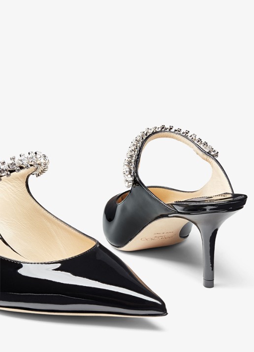 Jimmy Choo Bing 65 muiltje van kalfsleer met lakfinish - detail 4 zwart
