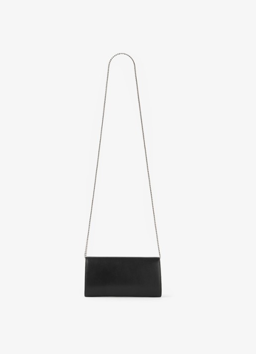Jimmy Choo Bing clutch van kalfsleer met afneembare schouderriem - detail 5 zwart