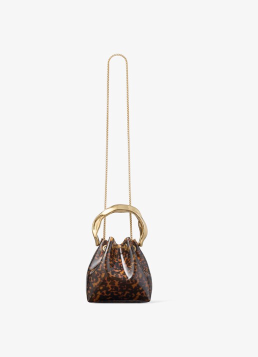 Jimmy Choo Bon Bon handtas met dierenprint - achterkant 8 bruin