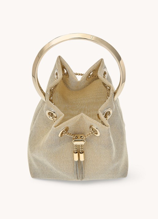Jimmy Choo Bon Bon handtas van metallic mesh - detail 4 goud