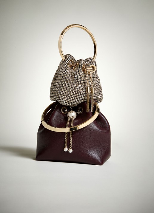 Jimmy Choo Bon Bon handtas van satijn - detail 6 lagoon / blauw