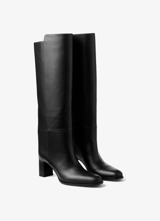 Jimmy Choo Caly 65 laars van kalfsleer - voorkant 4 zwart
