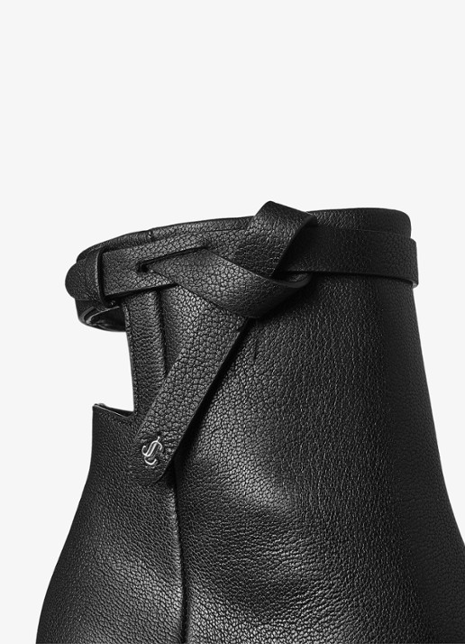 Jimmy Choo Camie 85 enkellaarsje van geitenleer - detail 3 zwart