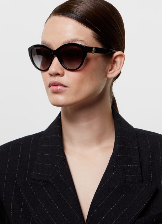Jimmy Choo Cat Eye zonnebril JC5007 - voorkant 2 zwart