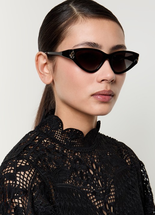 Jimmy Choo Cat Eye zonnebril JC5019 - voorkant 5 zwart