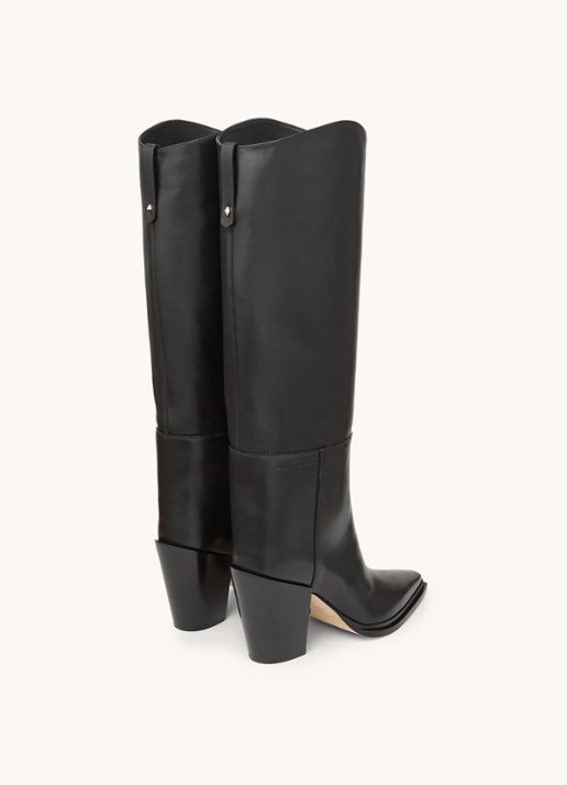 Jimmy Choo Cece 80 laars van kalfsleer - detail 4 zwart