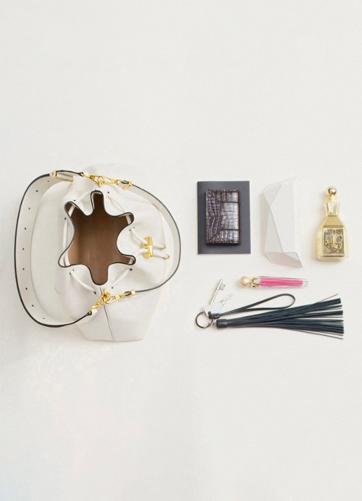Jimmy Choo Cinch M schoudertas van kalfsleer - detail 4 wit