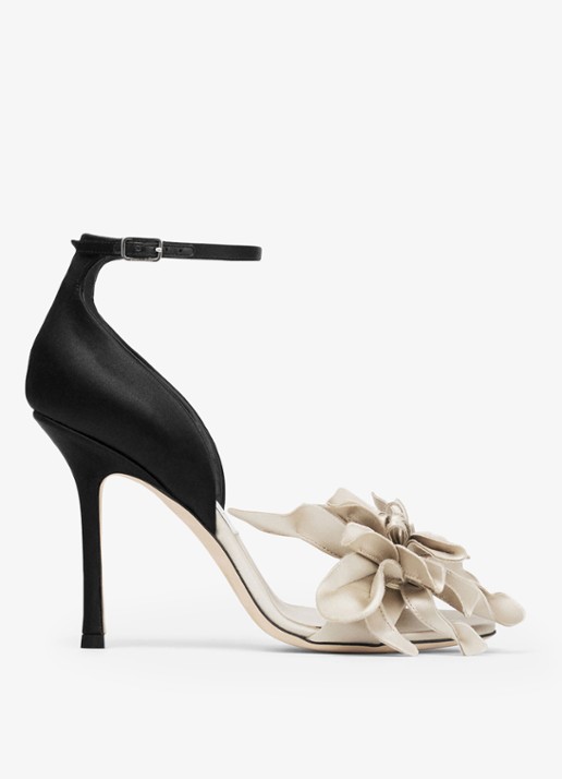 Jimmy Choo Coko 100 sandalette van satijn