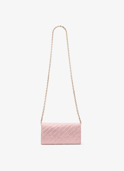 Jimmy Choo Crossbodytas met kant en afneembare schouderriem - achterkant roze