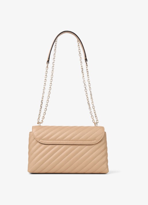 Jimmy Choo Curve M crossbodytas van lamsleer - achterkant 4 beige