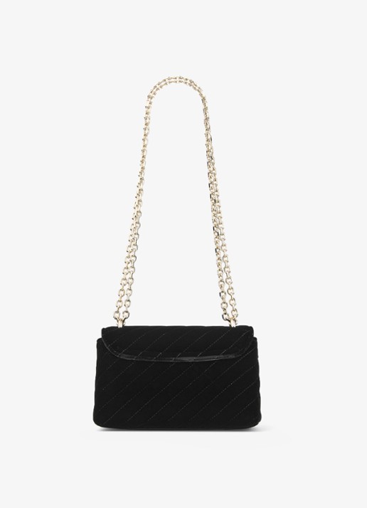 Jimmy Choo Curve S crossbodytas van fluweel - achterkant zwart