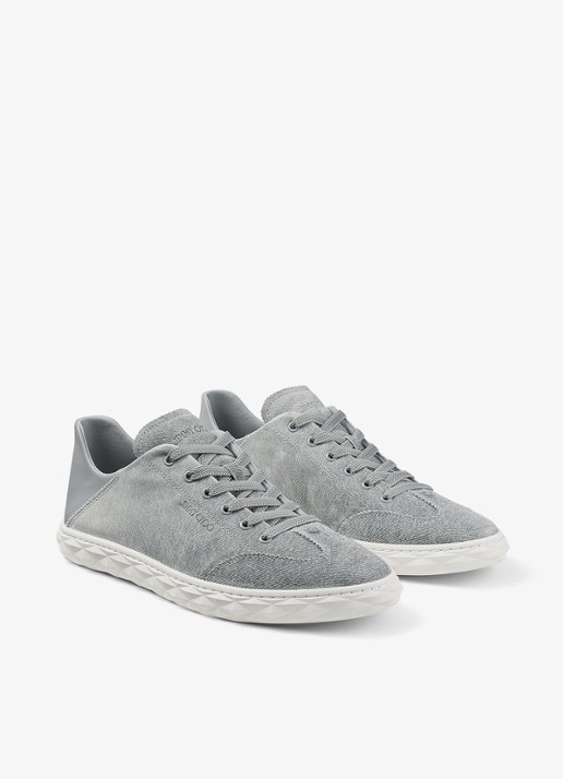 Jimmy Choo Diamond Light Flex/F sneaker met leren details - voorkant 6 grijs
