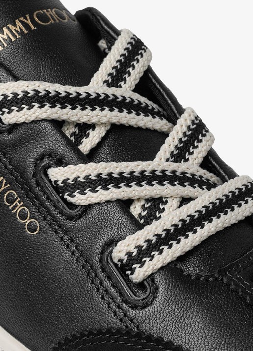 Jimmy Choo Diamond Light Flex/F sneaker van lamsleer met suède details - detail 6 zwart