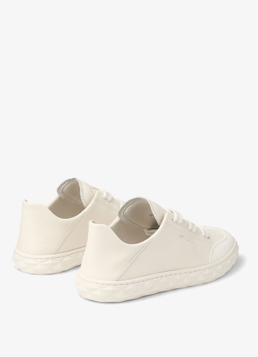 Jimmy Choo Diamond Light Flex/F sneaker van leer - achterkant 7 creme