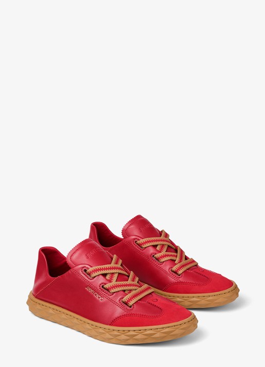 Jimmy Choo Diamond Light Flex/F sneaker van leer - detail 4 rood