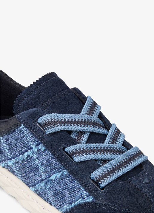 Jimmy Choo Diamond Light Flex/F sneaker van leer - detail 6 donkerblauw
