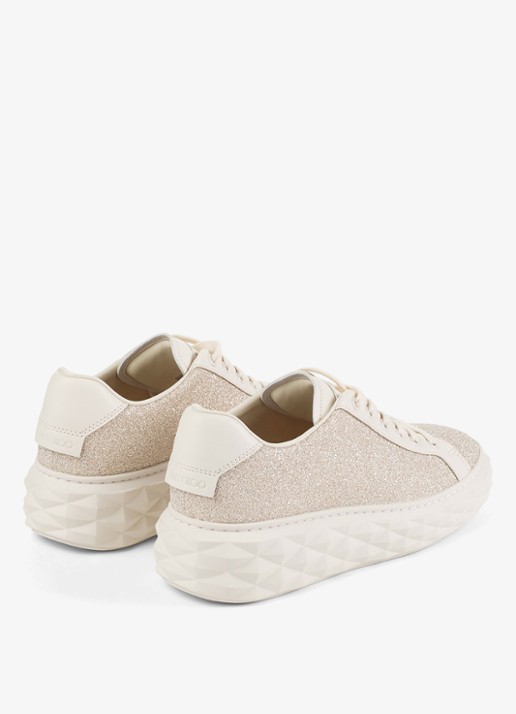 Jimmy Choo Diamond Light Maxi/F sneaker met lamsleren details en glitter - achterkant goud
