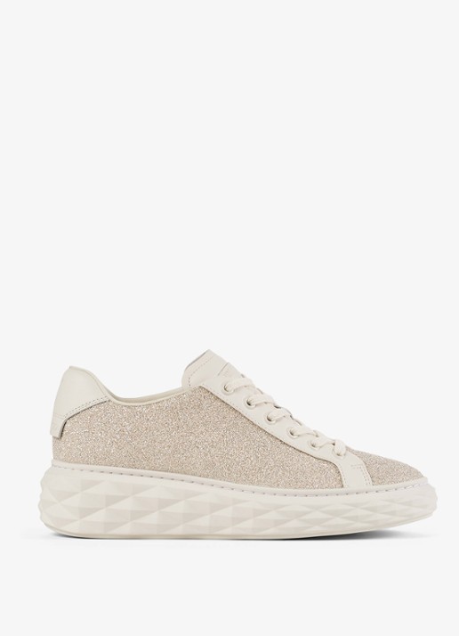 Jimmy Choo Diamond Light Maxi/F sneaker met lamsleren details en glitter