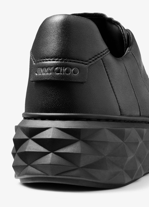 Jimmy Choo Diamond Light Maxi/F sneaker van leer - achterkant zwart