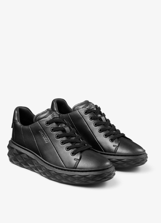 Jimmy Choo Diamond Light Maxi/F sneaker van leer - voorkant 3 zwart