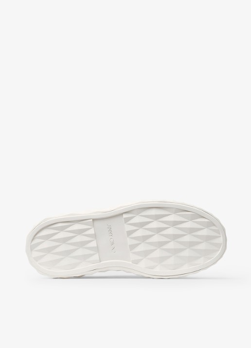 Jimmy Choo Diamond Maxi/F II sneaker van lamsleer met imitatieparels - detail 7 gebroken wit