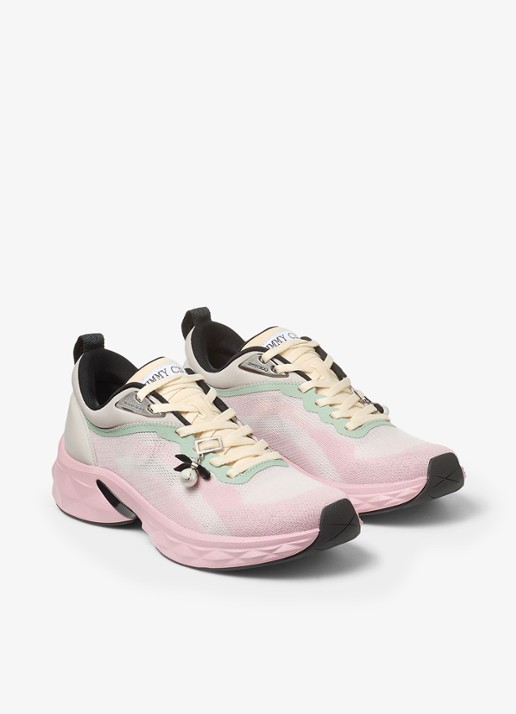 Jimmy Choo Diamond Run/F sneaker met lamsleren details - voorkant 4 roze