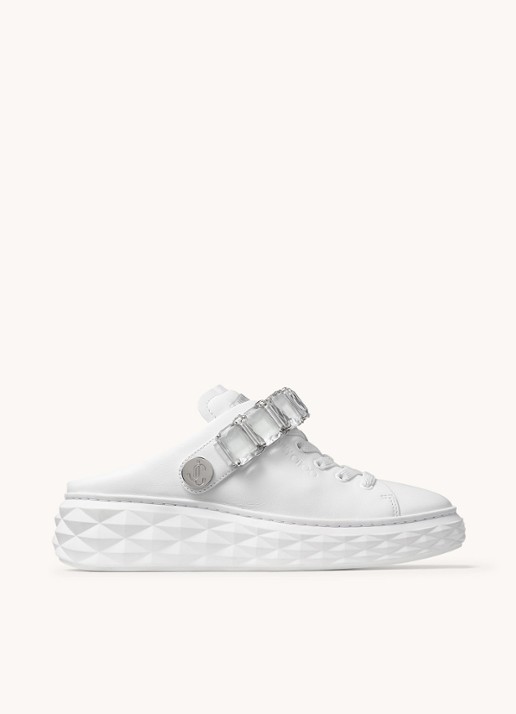 Jimmy Choo Diamond Sling sneaker met strass en kalfsleren details - detail 3 wit