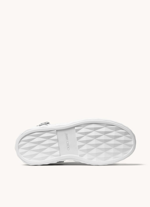 Jimmy Choo Diamond Sling sneaker met strass en kalfsleren details - detail 6 wit