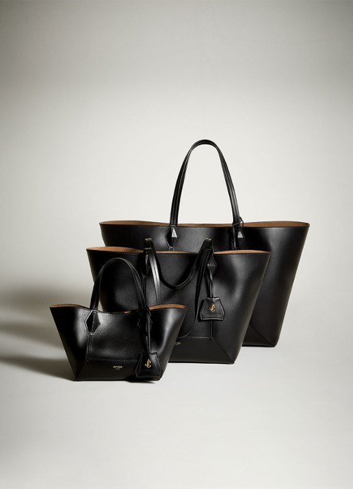 Jimmy Choo Diamond Tote/L shopper van kalfsleer - detail 6 zwart