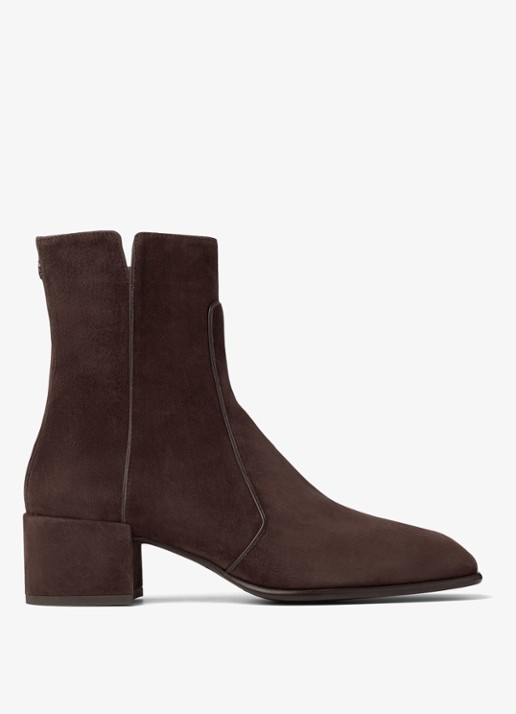 Jimmy Choo Eliot 45 enkellaarsje van geitensuède