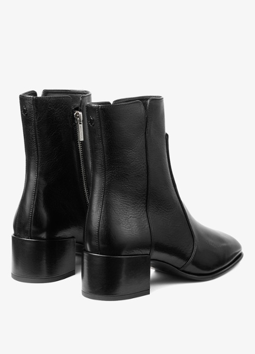 Jimmy Choo Eliot 45 enkellaarsje van leer - achterkant 3 zwart
